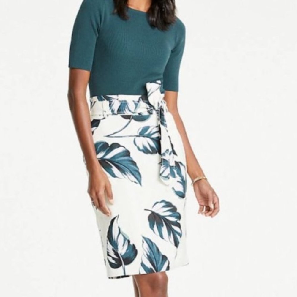 Ann Taylor Knotted Tie Waist Pencil Skirt